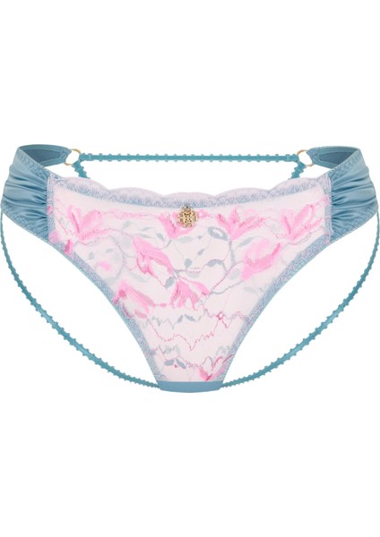 Blume Turkuaz Saten Dantel Detaylı String