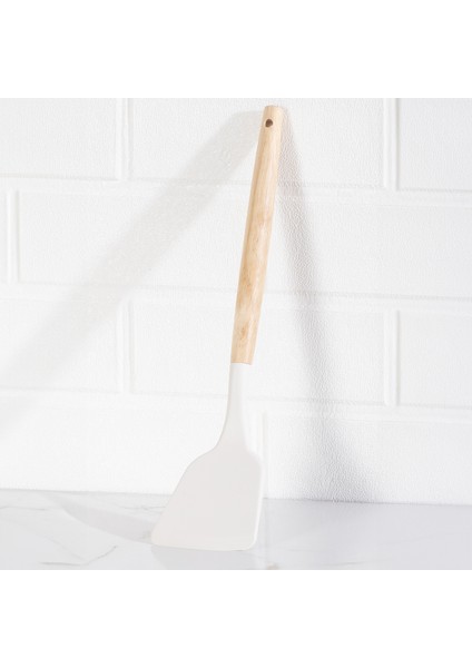 3166 Bambu Silikon 4 Parça Servis Takımı Seti Beyaz