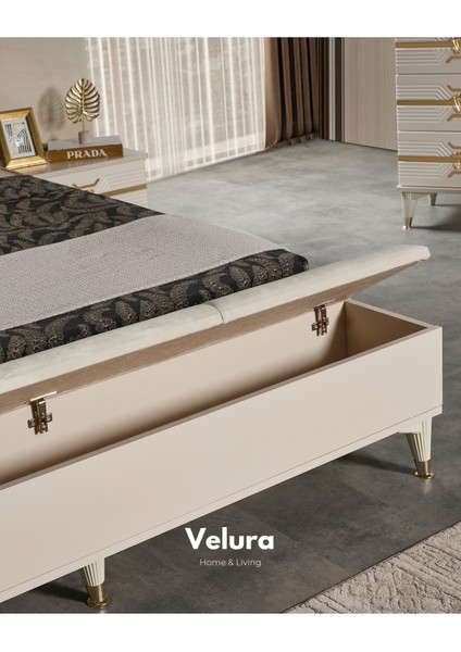 Kristal Yatak Odası Takımı (Dolap + Şifonyer + Komodin + Karyola)