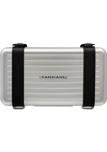 Guevara Aluminyum Sedir Mini Puro Kutusu Çantası Askılı Siyah 4lü