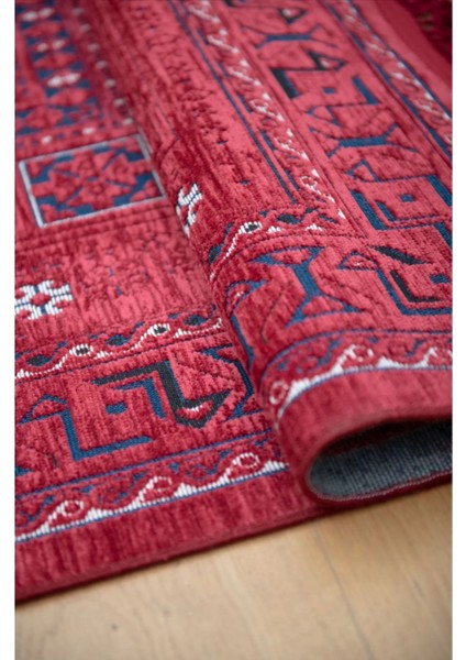 Semerkand SN03 Kırmızı Tozumaz Etnik Eskitme Afgan Türkmen Kilim Desen Halı Üst Kalite modelleri