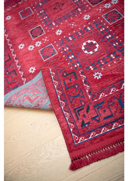 Semerkand SN03 Kırmızı Tozumaz Etnik Eskitme Afgan Türkmen Kilim Desen Halı Üst Kalite indirimleri