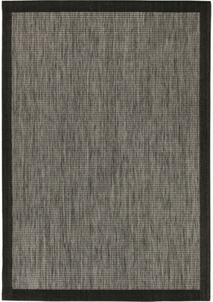 Sisal Halı Asia AS01 Gri Siyah Kolay Temizlenir Jüt Halı Hav Toz Vermez Modern Halı Antiialerjik