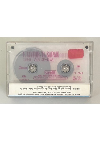 Ferdi Tayfur Huri Sapan Dertli Gibi Sevdim Kaset (Orijinal Dönem Baskı Kaset) fiyatları