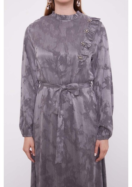 Antrasit Fırfır Detaylı Cupra Elbise fırsatları