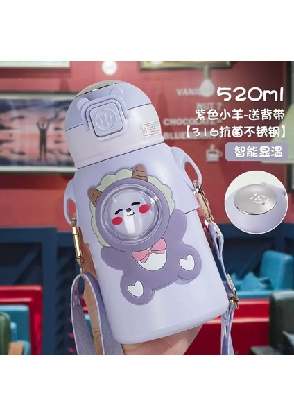 Netflix Eğlenceli Çocuk Yalıtımlı Dak 316 Gıda Sınıfı Öğrenciler Anaokulu Saman Su Dağı Boyunca Eğimli Hediye Su Şişesi (Yurt Dışından)