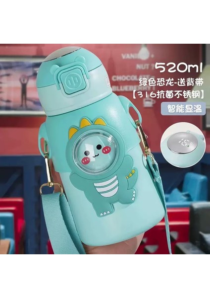 Netflix Eğlenceli Çocuk Yalıtımlı Dak 316 Gıda Sınıfı Öğrenciler Anaokulu Saman Su Dağı Boyunca Eğimli Hediye Su Şişesi (Yurt Dışından)