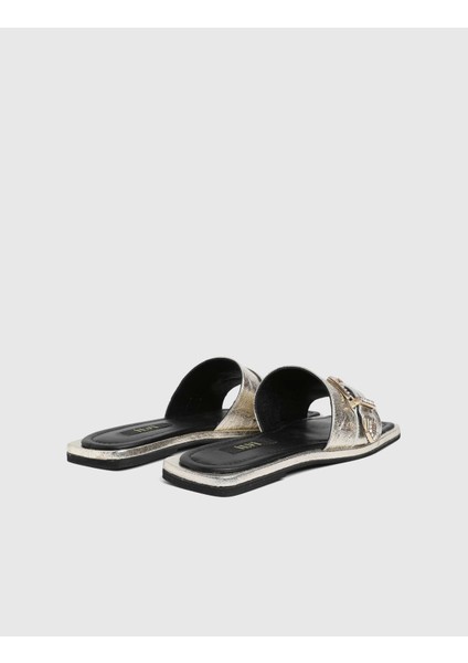 Eliza Hakiki Deri Altın Kadın Terlik fırsatları