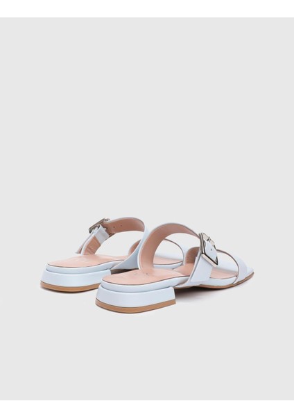 Eldoris Hakiki Deri Mavi Kadın Terlik fırsatları