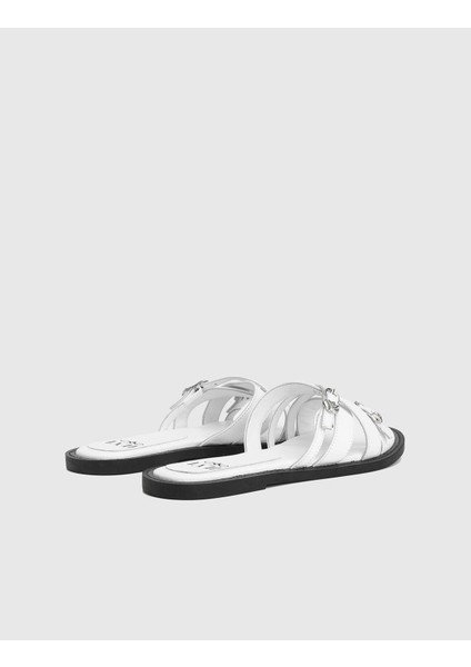 Dothan Hakiki Deri Beyaz Kadın Terlik fırsatları