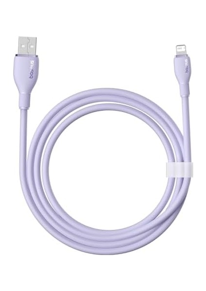 Pudding Hızlı Şarj Özellikli Lightning Kablo 2.4A 1.2 Metre, Mor