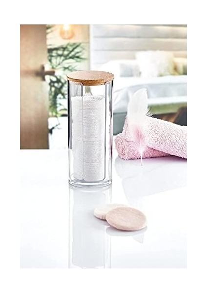 Ahşap Kapaklı 3&apos;lü Organizer Set, Modern Pamukluk Düzenleyici Şık 3&apos;lü Pamukluk Set - Şık ve Fonksiyonel Ahşap Kapaklı 3&apos;lü Organizer Set - Mutfak ve Banyonuzu Düzenleyin! fiyatları