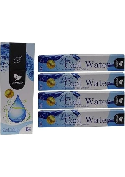 Cool Water (Serin Su) Kokusu Özel Aroma Kokusu Agarbatti Arınma 20 Adet 1 Paket Çubuk Tütsü