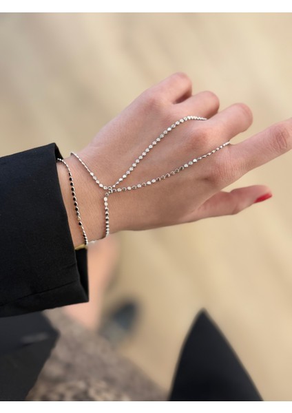 Ithal Vip Ezme Zincir Gümüş Renk Şahmeran