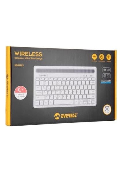KB-BT82 Q Kablosuz Beyaz/gümüş Mac/win/android/ios Uyumlu Bluetooth Ultra Ince modelleri