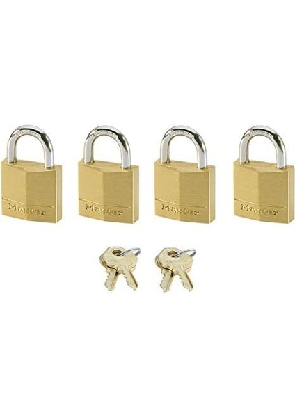 Lock – 120EURQNOP – 4 Aynı Anda Pirinç Asma Kilit 20 mm