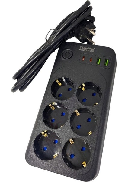 SH-4630 2mt 2xusb-2xtype-C 4lü Termal Akım Korumalı Priz 10A 2500W fırsatları