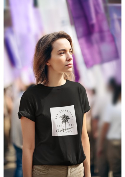 Zuno Kadın Comfort Fit San Francısco Baskılı T-Shirt