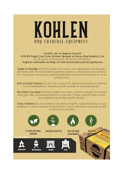 Doğal Çam Çırası - Şömine, Mangal ve Soba Için Hızlı Tutuşturucu 2kğ