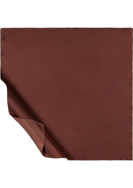 Mürdüm Düz Tivil Ipek Eşarp