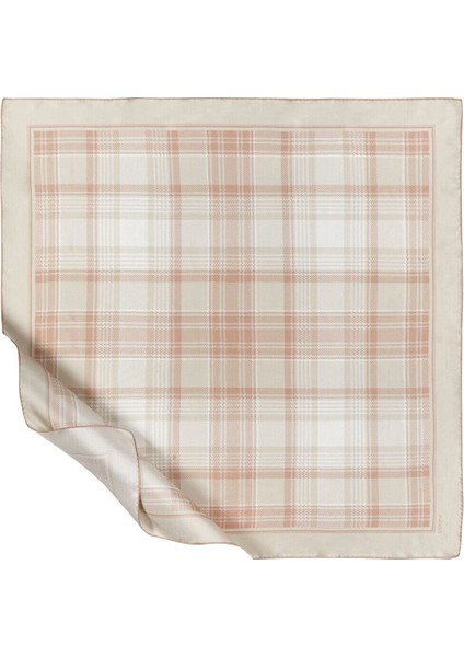 Osmanlı Beji London Ekose Tivil Ipek Eşarp