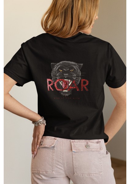 Zuno Kadın Comfort Fit Roar King Baskılı T-Shirt