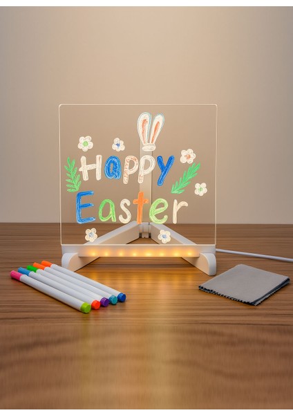 Js-01 Akrilik Lüminesan Işıklı Yazı Tablet | LED Aydınlatmalı | 20X30 cm | USB Bağlantılı | Neon Kalemli | Silinebilir Not Panosu | Ofis Ev Kafe Dekor fiyatları