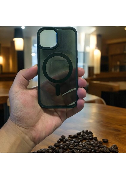 Iphone 15 Uyumlu Kılıf Magsafe ve Şeffaf Lens Koruyuculu indirimleri