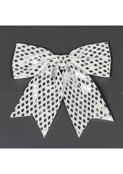 Yılbaşı Süsü Askılı Parlak Pullu Fiyonk Lame 20X20 Cm.