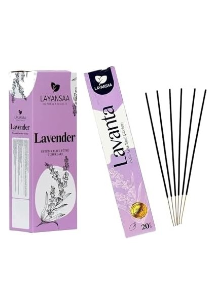 Lavanta (Lnder) Arınma Agarbatti Özel Aroma Kokusu 20 Adet 1 Paket Çubuk Tütsü modelleri