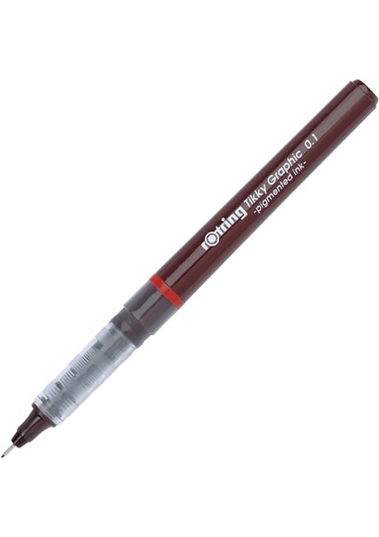 Tikky Graphic Keçe Uçlu Teknik Çizim Kalemi, 0,1 Mm, Siyah Mürekkep, Kahverengi