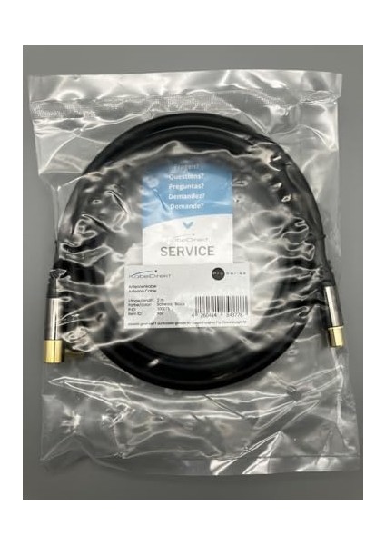 – 4K Anten Kablosu, Koaksiyel Kablolar – 90° Açılı/düz – 2m – Dijital/analog Tv Kablosu – 0,5-20M Arasında Mevcut (Açılı Dişi Uç/düz Fiş, Dvb-C/dvb-T/dvb-S Için, Siyah)