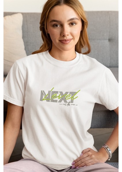Zuno Kadın Comfort Fit Next Level Baskılı T-Shirt