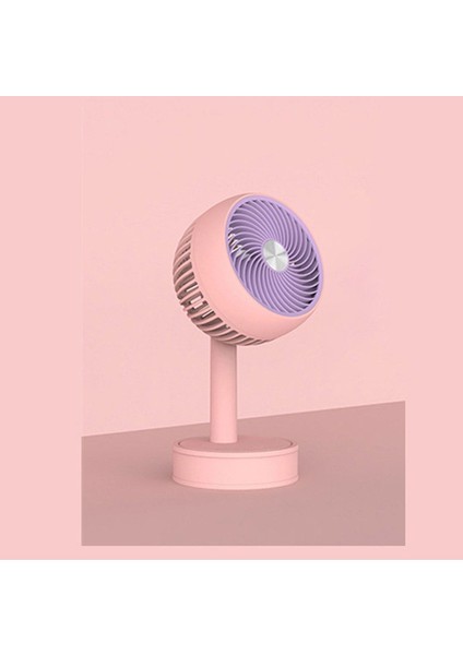 Taşınabilir Mini Şarjlı Fan, 3 Kademeli, Masaüstü ve Şık Pembe Renk Seçenekli