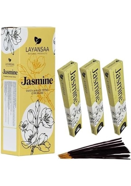 Yasemin (Jasmine) Kokusu Özel Aroma Kokusu Agarbatti Arınma 20 Adet 1 Paket Çubuk Tütsü fiyatları