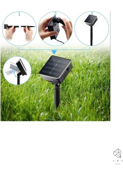 Dükkan Güneş Enerjili LED Solar LED Bahçe LED Balkon Solar LED Teras Balkon Aydınlatması (7 Metre, Rgb Kristal Top) fiyatları