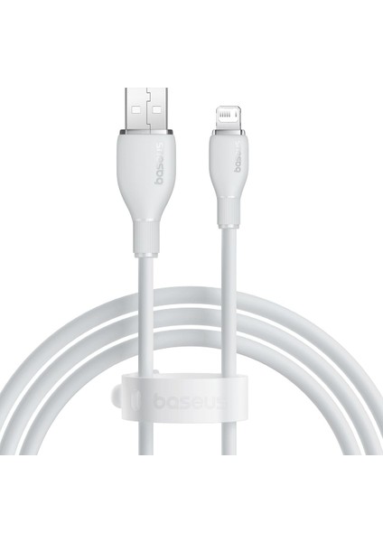 Pudding Hızlı Şarj Özellikli Lightning Kablo 2.4A, 1.2 Metre, Beyaz