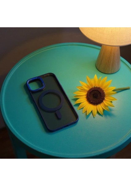 Iphone 15 Uyumlu Kılıf Magsafe ve Şeffaf Lens Koruyuculu