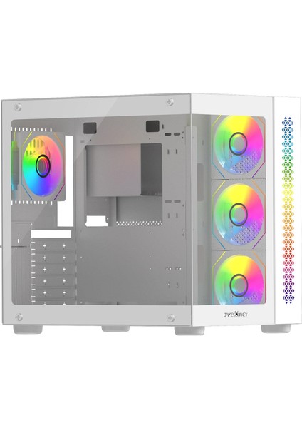 Stark S800 4xargb Temperli Cam Atx Beyaz Gaming (Oyuncu) Kasa