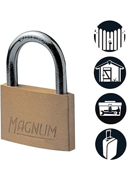 Lock CAD40 Magnum Prinç Asma Kilit Anahtarlı, Altın, 5,4 x 4 x 1 cm