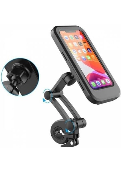 Polham Ayarlanabilir Su Geçirmez Motosiklet Bisiklet Telefon Tutucu Bisiklet Telefon Tutucu 7 Inc fiyatları