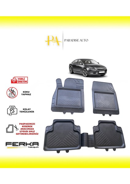 Opel Insignia 1 2008-2016 Uyarlanabilir Universal Havuzlu Paspas