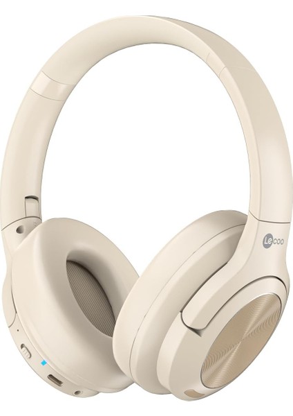 ES208 Kablosuz Bluetooth 5.3 Mikrofonlu Katlanabilir Kulak Üstü Kulaklık - Bt/aux/girişi, Rahat ve Terletmeyen Kulak Yastıkları, 20 Saate Kadar Dinleme Süresi, Kulak Üstü Kulaklık Krem