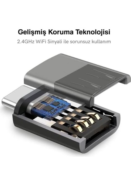 USB 3.1 To Type-C 10GBPS Veri Aktarımı 3A Hızlı Şarj ve Data Aktarımı Çevirici Dönüştürücü Otg Adaptör Space Gray Otgks fiyatları