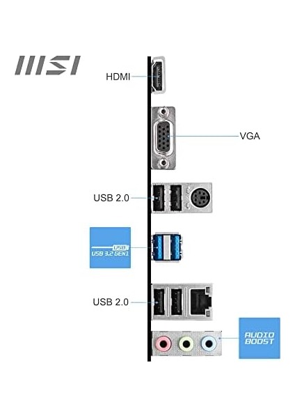 MB Pro H610M-E Ddr4 Soket 1700 Ddr4 3200(OC) HDMI VGA M.2 Usb3.2 1x 1g Lan Matx Anakart