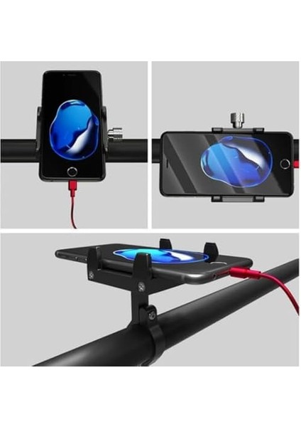 KR01 Pro Alüminyum Vida Sıkıştırmalı Sıkı Tutuş Titremez Motosiklet Bisiklet Telefon Tutucu modelleri