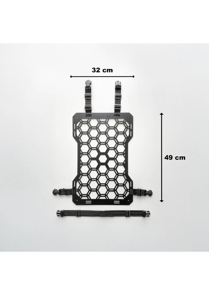 Araç Koltuk Arkası Molle Panel Organizer | Metal | Taktik ve Kamp Eşyası Uyumlu