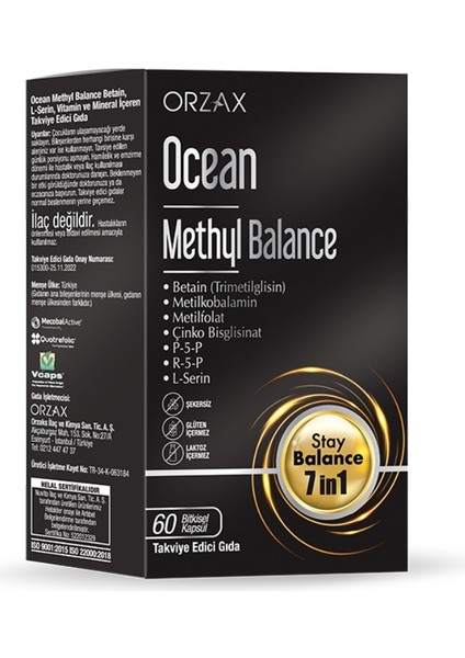 Ocean Methyl Balance 60 Kapsül 8697595872048