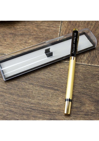 Kişiye Özel Şeffaf Kutulu Metal Roller Kalem - Siyah fiyatları