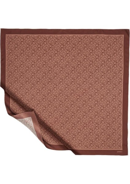 Ipekevi Twill Ipek Eşarp - Typo Monogram - Toprak fiyatları